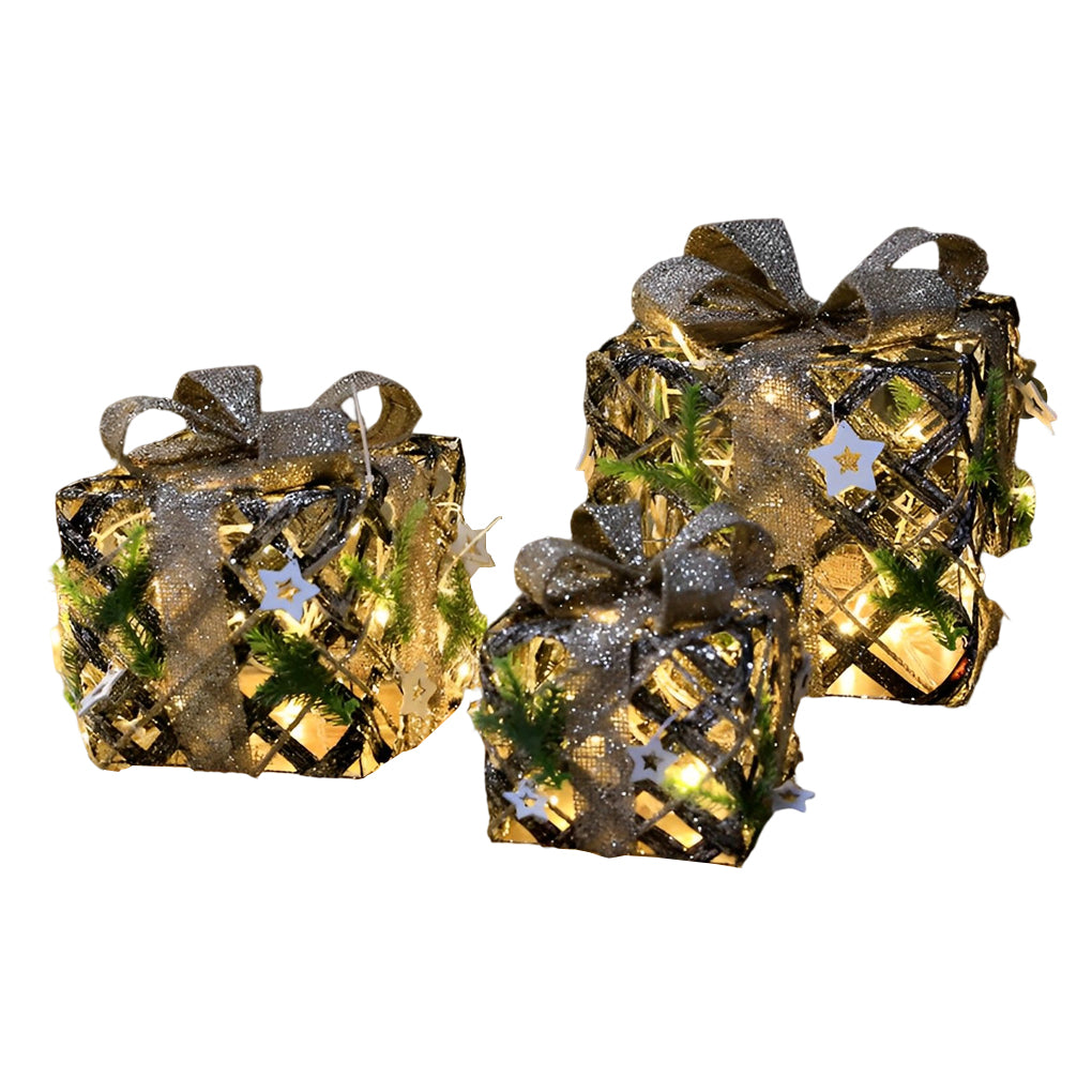 "WINTERBERRY TRIO: Enchanted Festive Gift Box Scene Ensemble"  

1. **WINTERBERRY GIFT BOX** - A charmingly crafted box adorned with intricate winter motifs, perfect for housing holiday treasures.  
2. **HOLLYFROST SCENE SETTING** - A delightful miniature