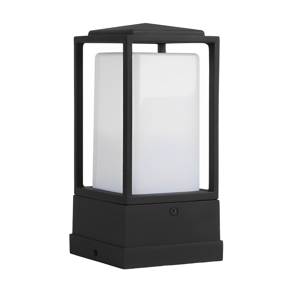 WINDSOR CUBE ALUMINUM GARDEN LANTERN, 110V LOW VOLTAGE LED, WATER-RESISTANT LANDSCAPE ILLUMINATION
