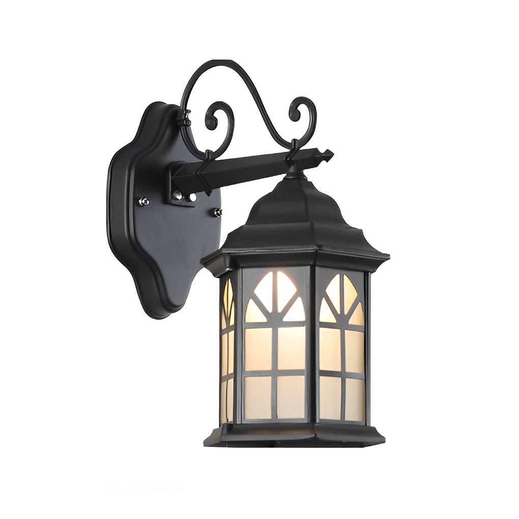 WINDSOR SOLAR-POWERED DIMMERED WALL LANTERN WITH REMOTE CONTROL