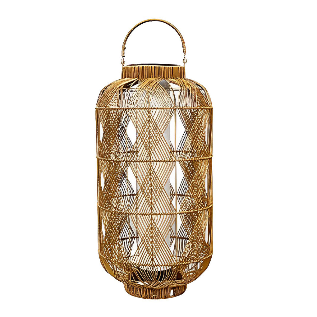WINTHROP WOVEN SOLAR FLOOR LANTERN