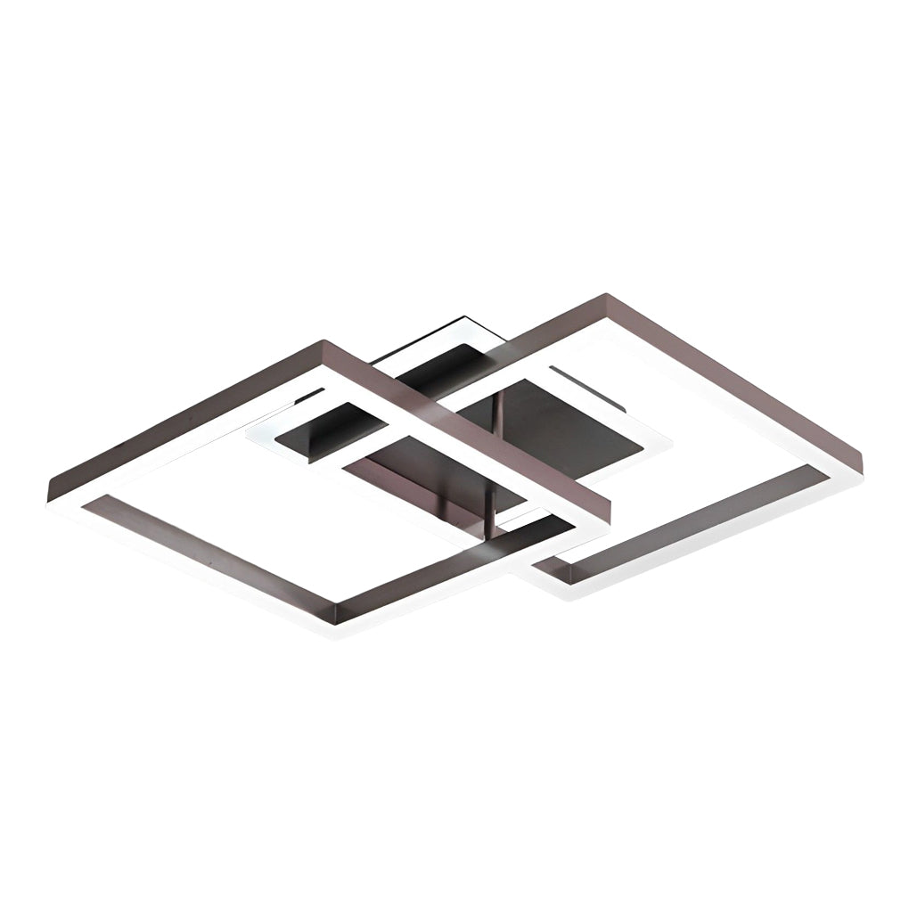 WINDSOR BROWN ALUMINUM SQUARE LED CEILING LANTERN