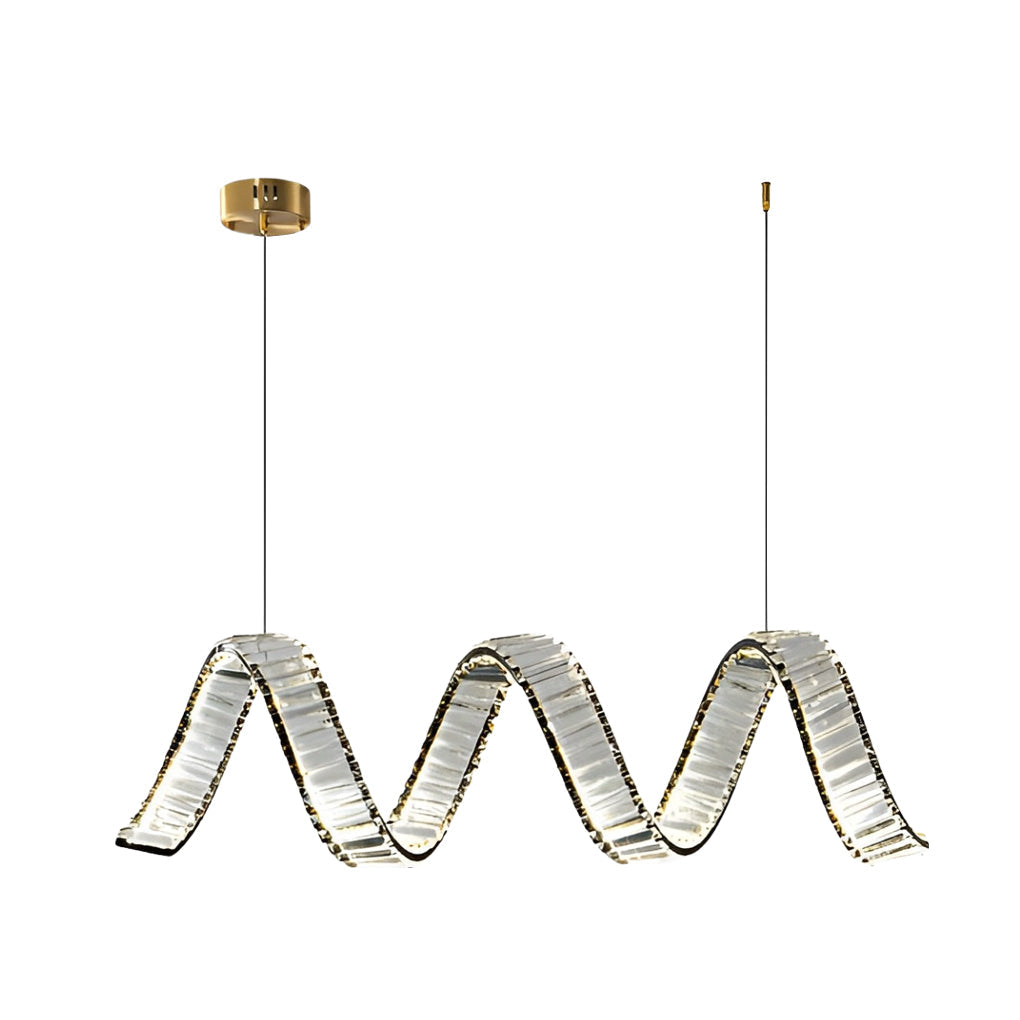WINDSOR CRYSTAL RIPPLES THREE-TIER LED DINING LIGHT
