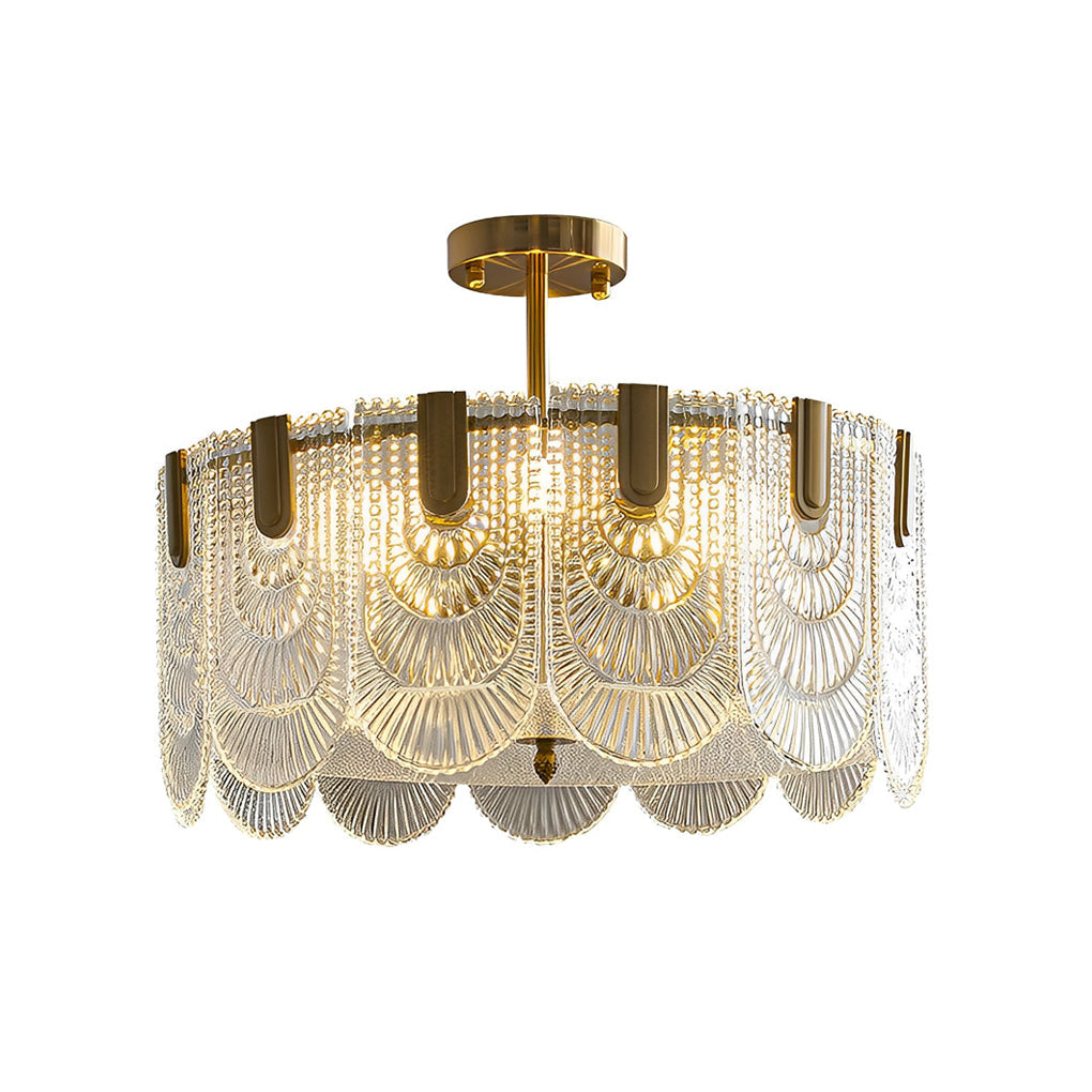 VERDANT VISTA TRIFOLD GLASS CHANDELIER