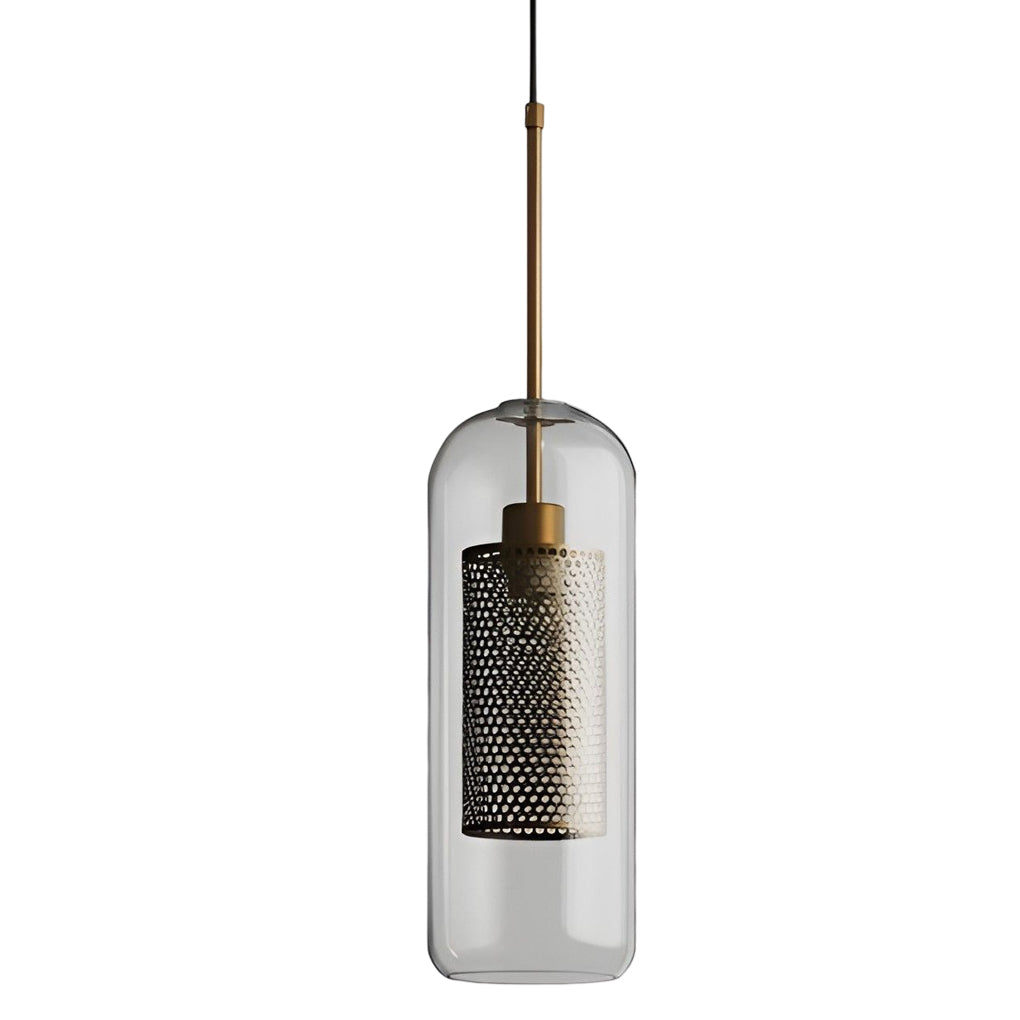 WHITBY ROUND GLASS HANGING LANTERN, INDUSTRIAL KITCHEN PENDANT LIGHT
