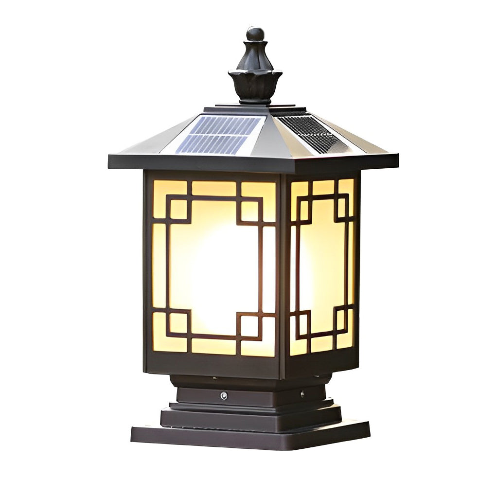 WINDSOR HARBOR SOLAR-POWERED FENCE LANTERNS WITH WATER-RESISTANT LED ILLUMINATION