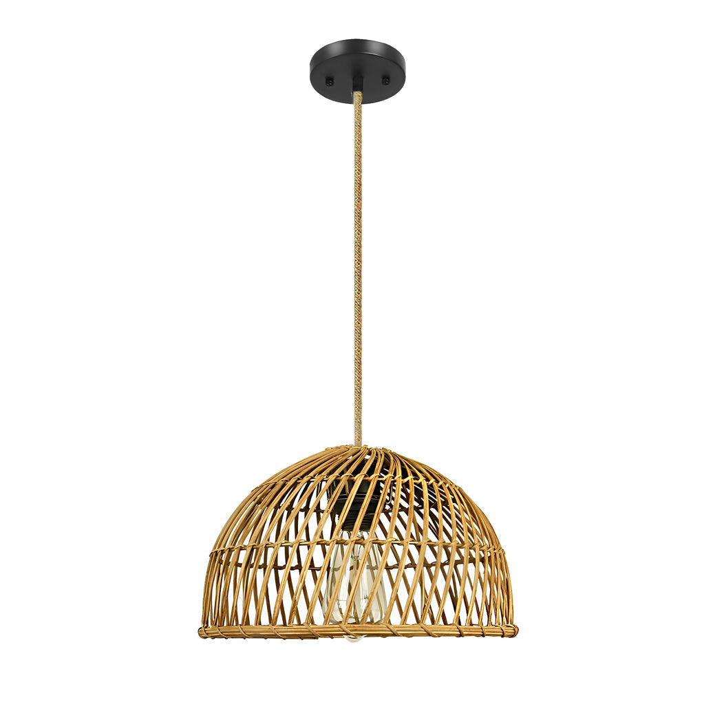 CARLISLE WOVEN BAMBOO CEILING LANTERN