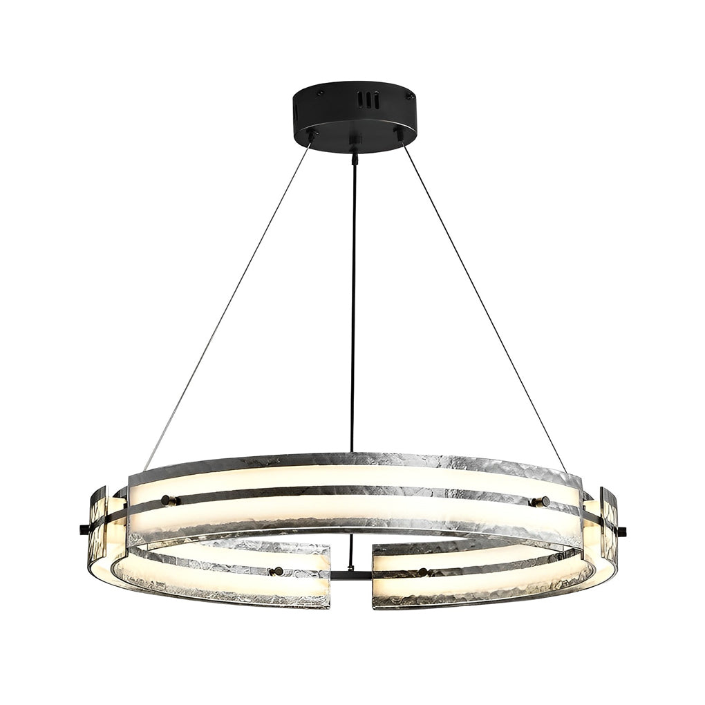 WINTHROP COPPER RING LED CHANDELIER WITH DIMMING FEATURE
