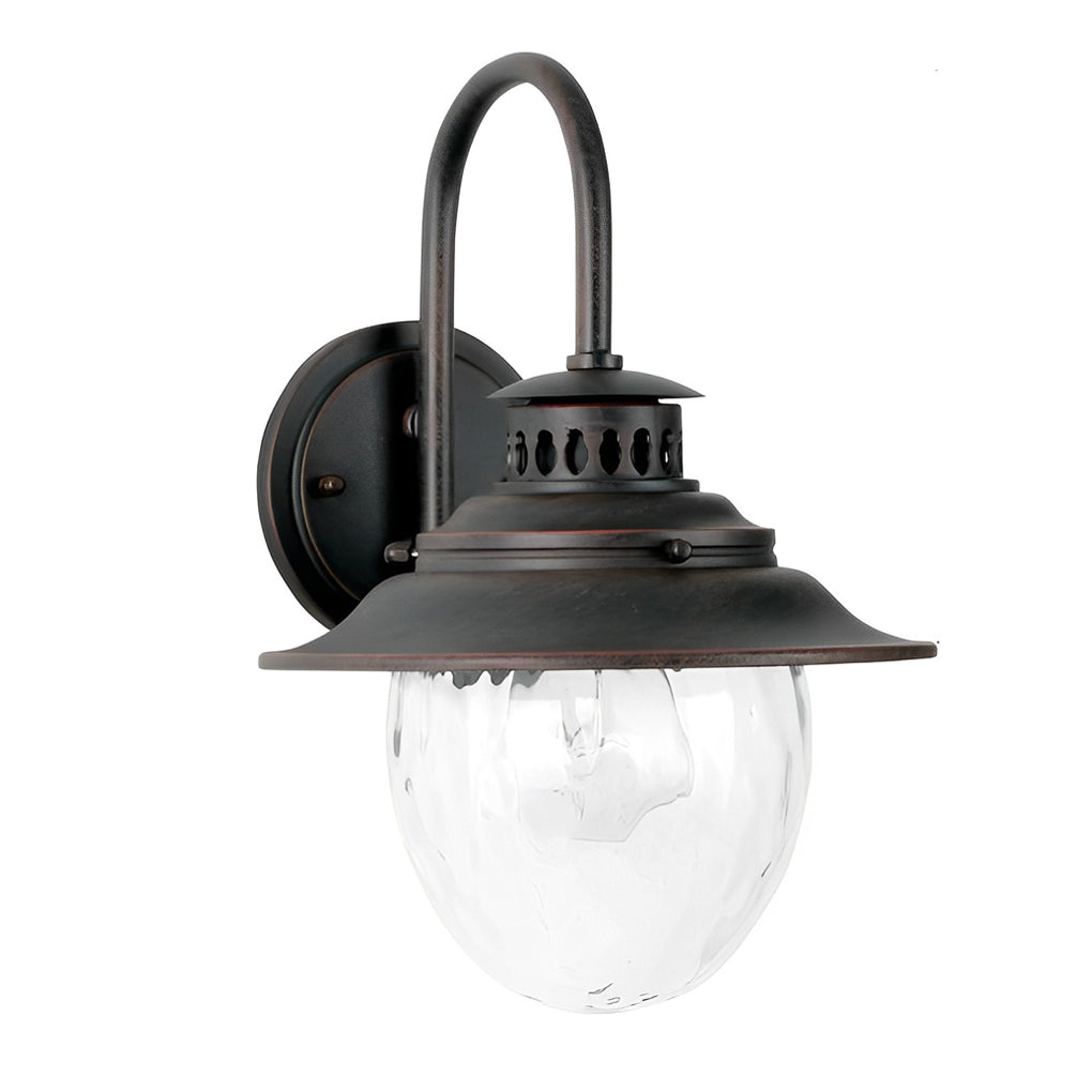 RAVENWOOD GLASS AND METAL OUTDOOR WALL LANTERN