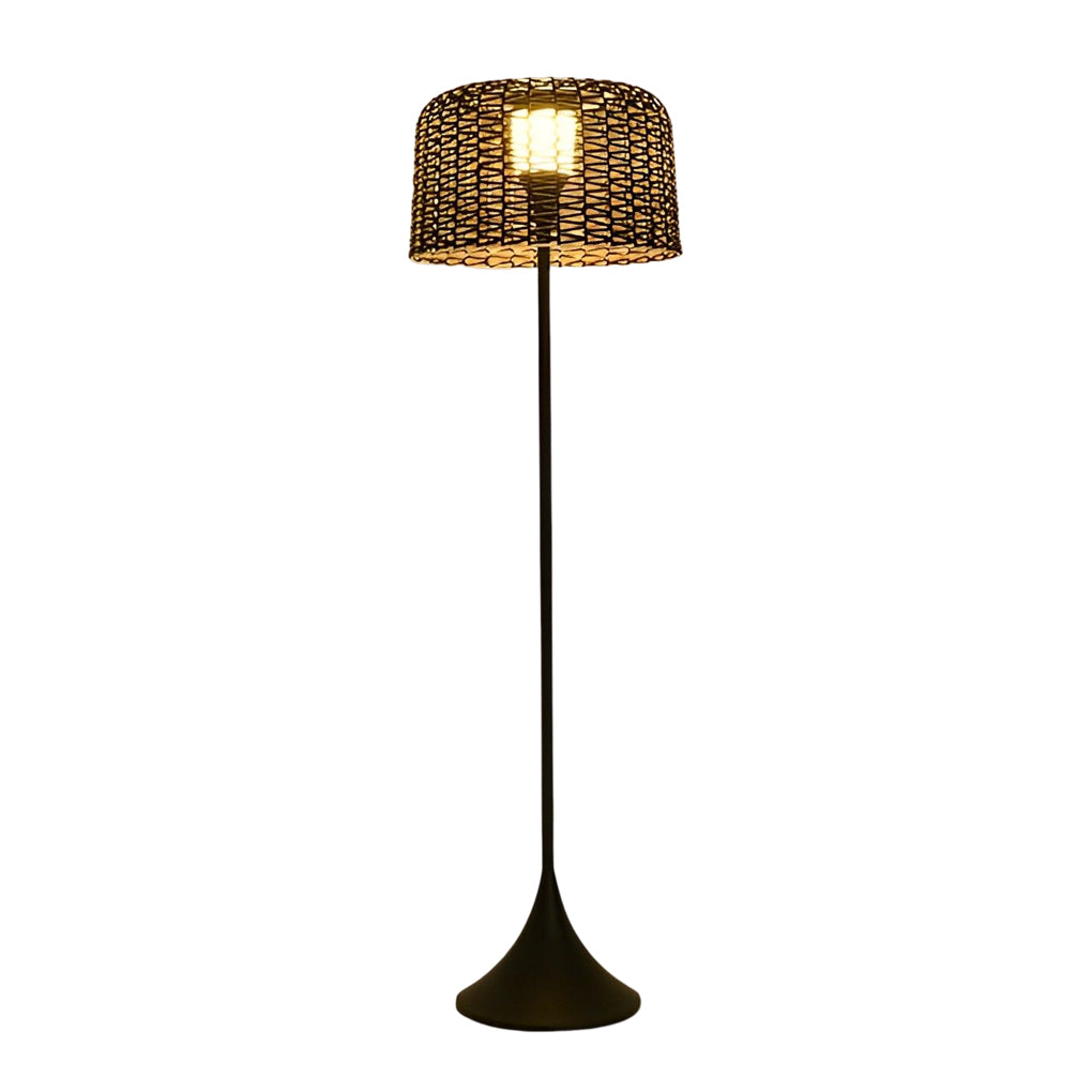 WHITBY WOVEN OUTDOOR LANTERN FLOOR LIGHT