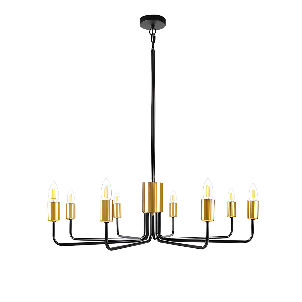 FENWICK IRON EIGHT-BULB FARMHOUSE CHANDELIER