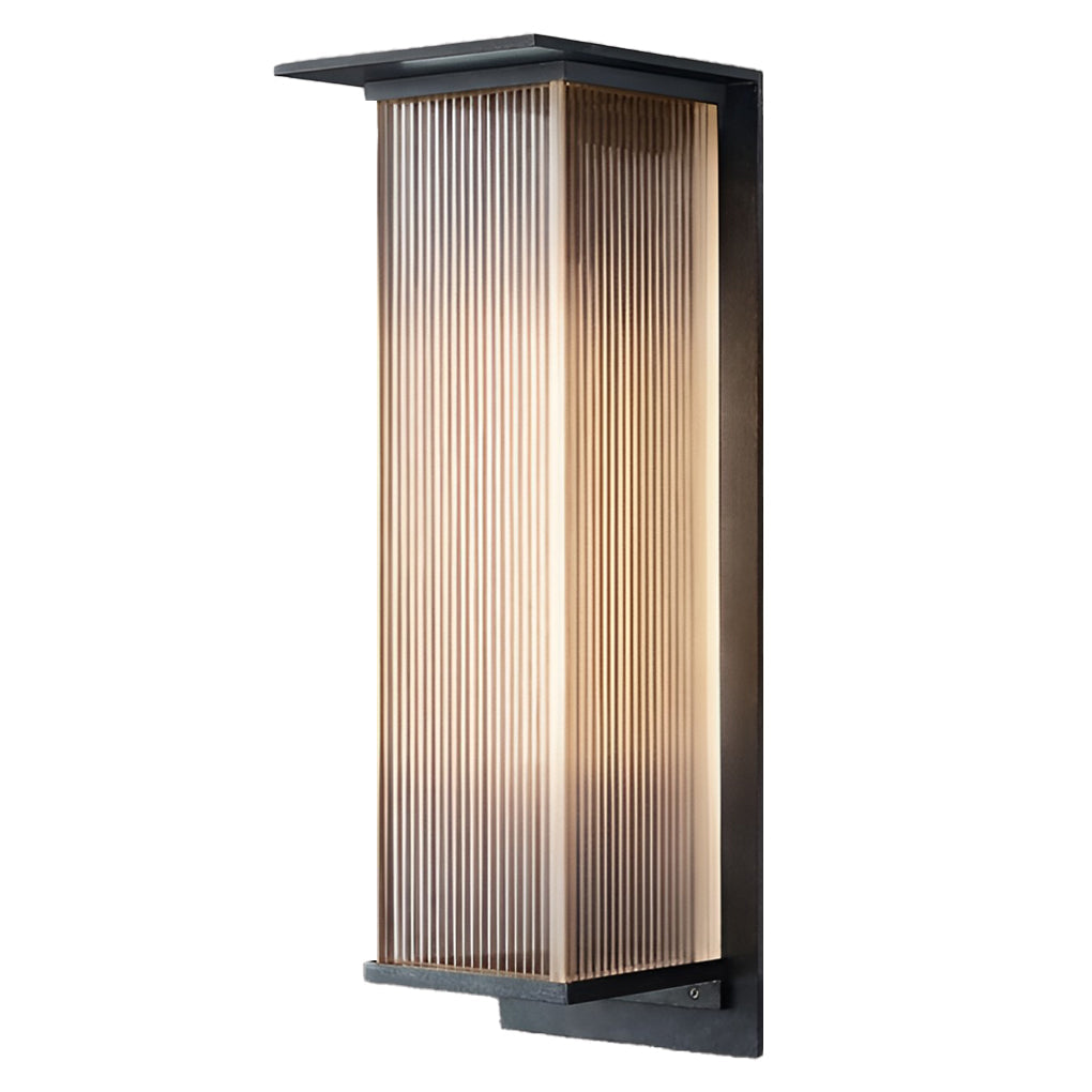 WINDSOR RECTANGULAR SOLAR WALL LANTERN, WATER-RESISTANT LED 3W OUTDOOR LIGHTING