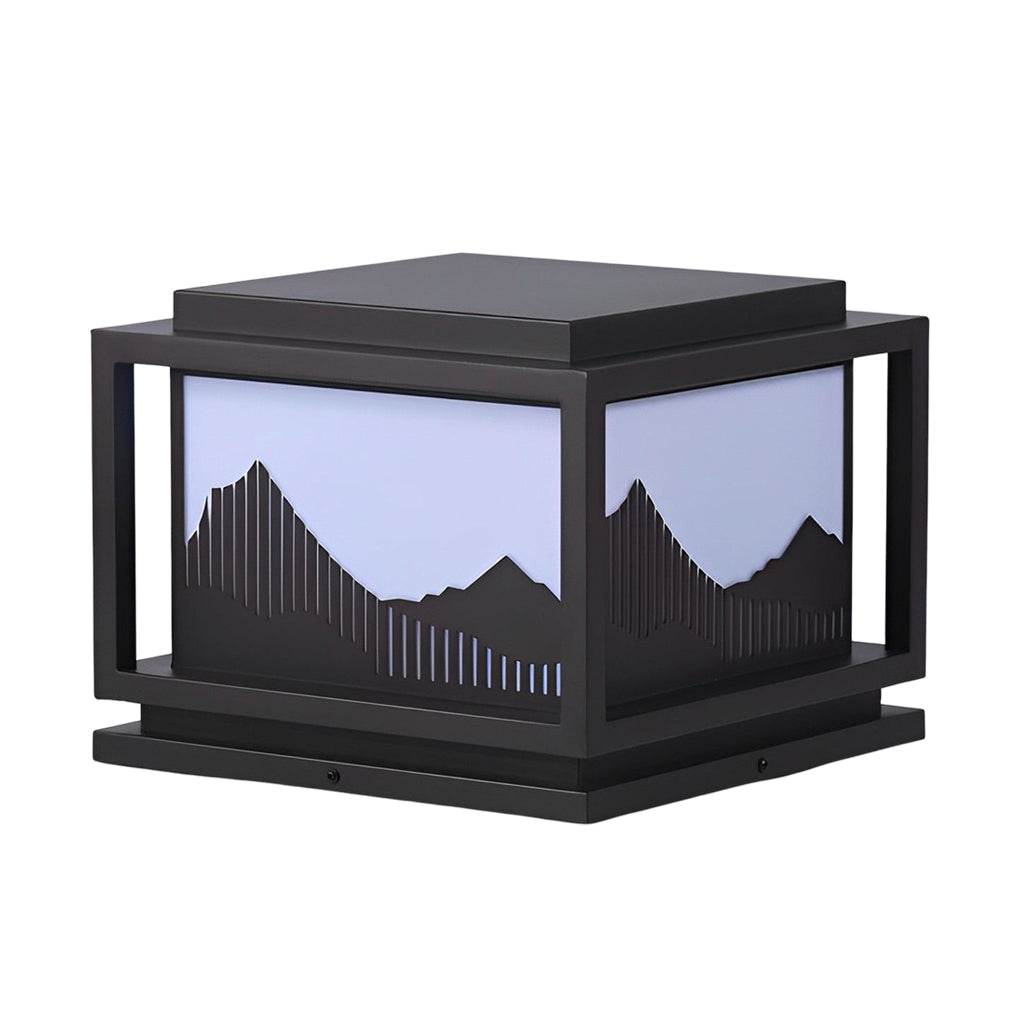 WINTERBOURNE SQUARE SOLAR LANTERN WITH MOUNTAIN VISTAS