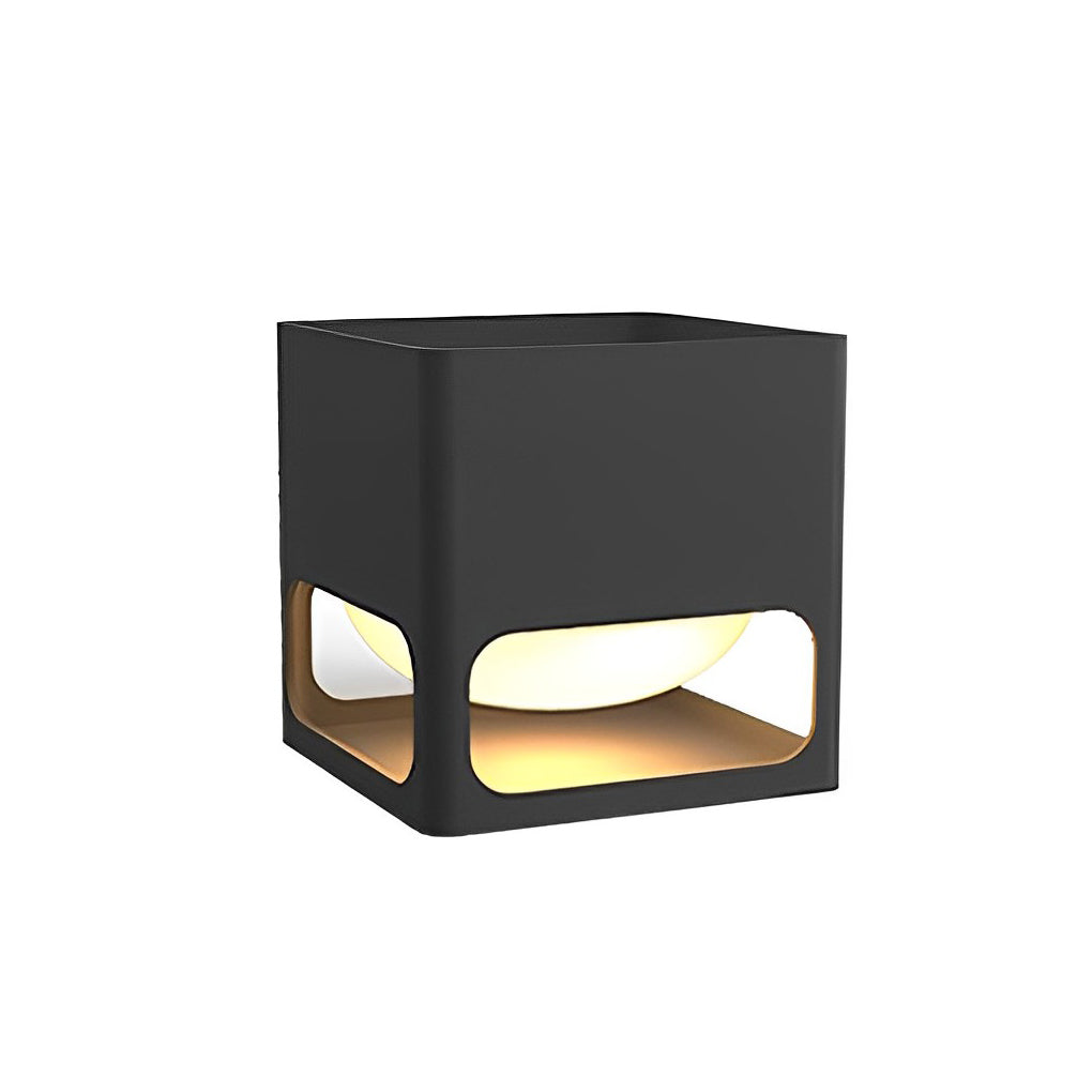WINDSOR BLACK SQUARE OUTDOOR LED PLANTER LIGHTS