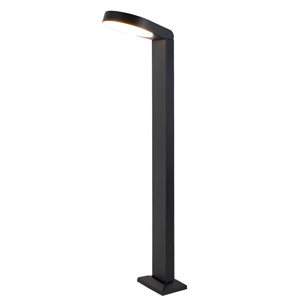 WINDSOR BLACK ALUMINUM GARDEN BEACON, MODERN LED OUTDOOR ILLUMINATION