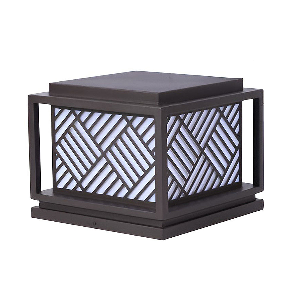 WINTERBOURNE SQUARE SOLAR PILLAR LIGHTING WITH WATERPROOF DESIGN