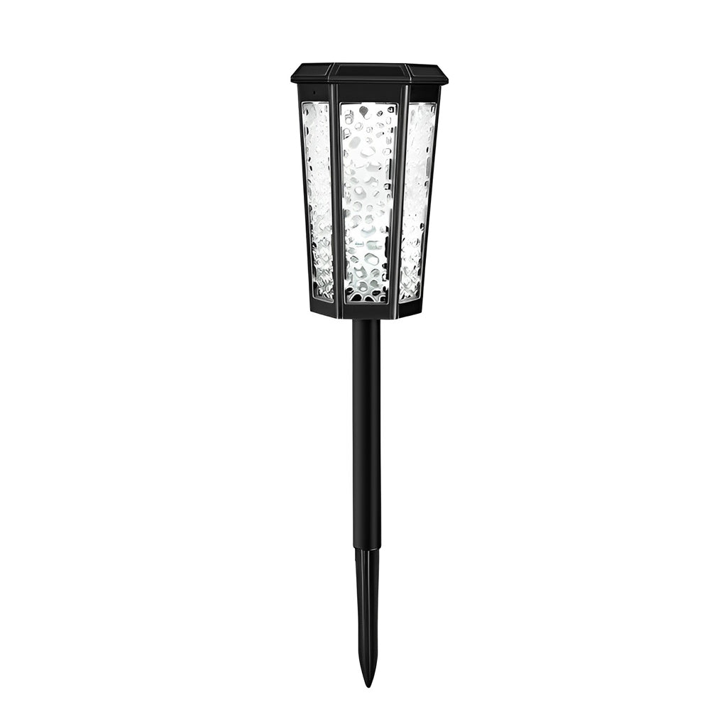 WINTHROP RAINBOW HEXAGON SOLAR GARDEN LANTERN, WEATHERPROOF LANDSCAPE ILLUMINATION