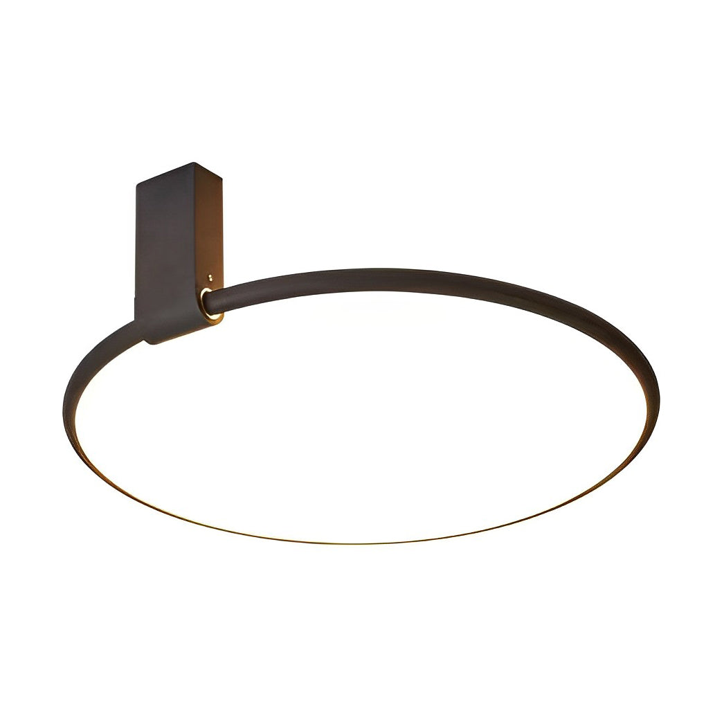 WINTHROP MODERN BLACK ROUND CEILING LAMP WITH TRIPLE DIMMING OPTIONS