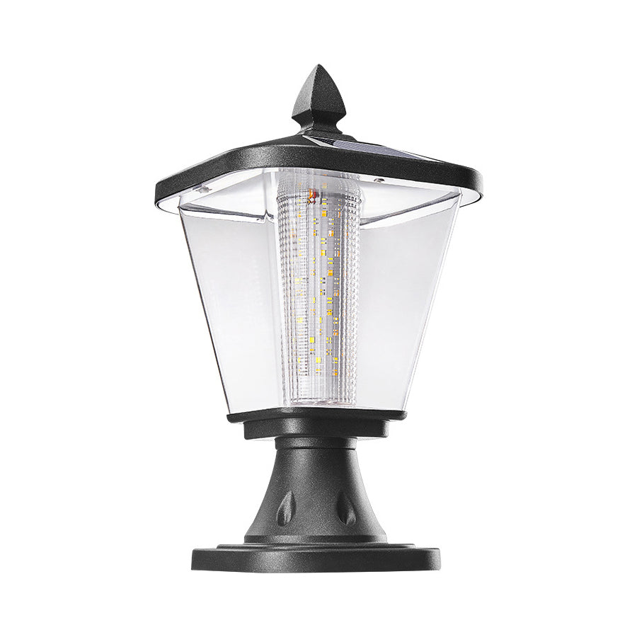 WINDSOR GARDEN SOLAR COLUMN LIGHTS - WATER-RESISTANT LED POST CAP ILLUMINATORS