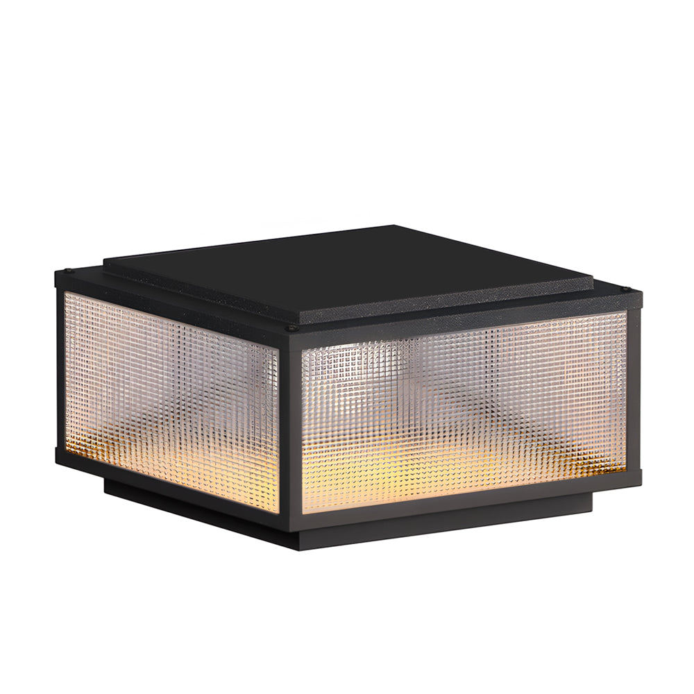 RAVENHALL SQUARE CAST ALUMINUM OUTDOOR PILLAR LIGHT