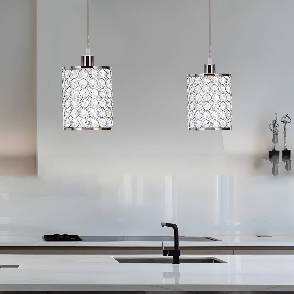 ALDERSON CRYSTAL TUBE PENDANT LIGHTING SET