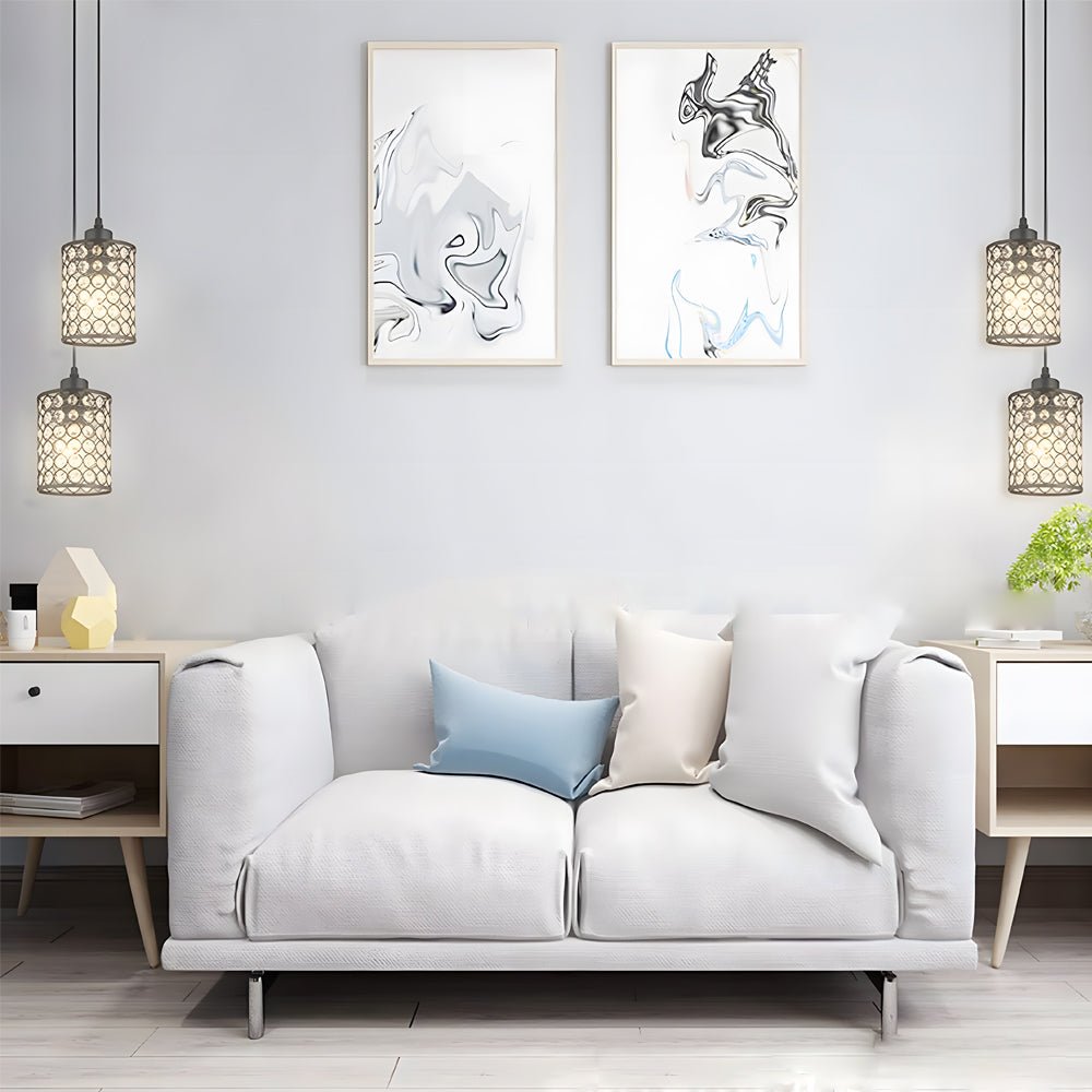 ALDERSON CRYSTAL TUBE PENDANT LIGHTING SET