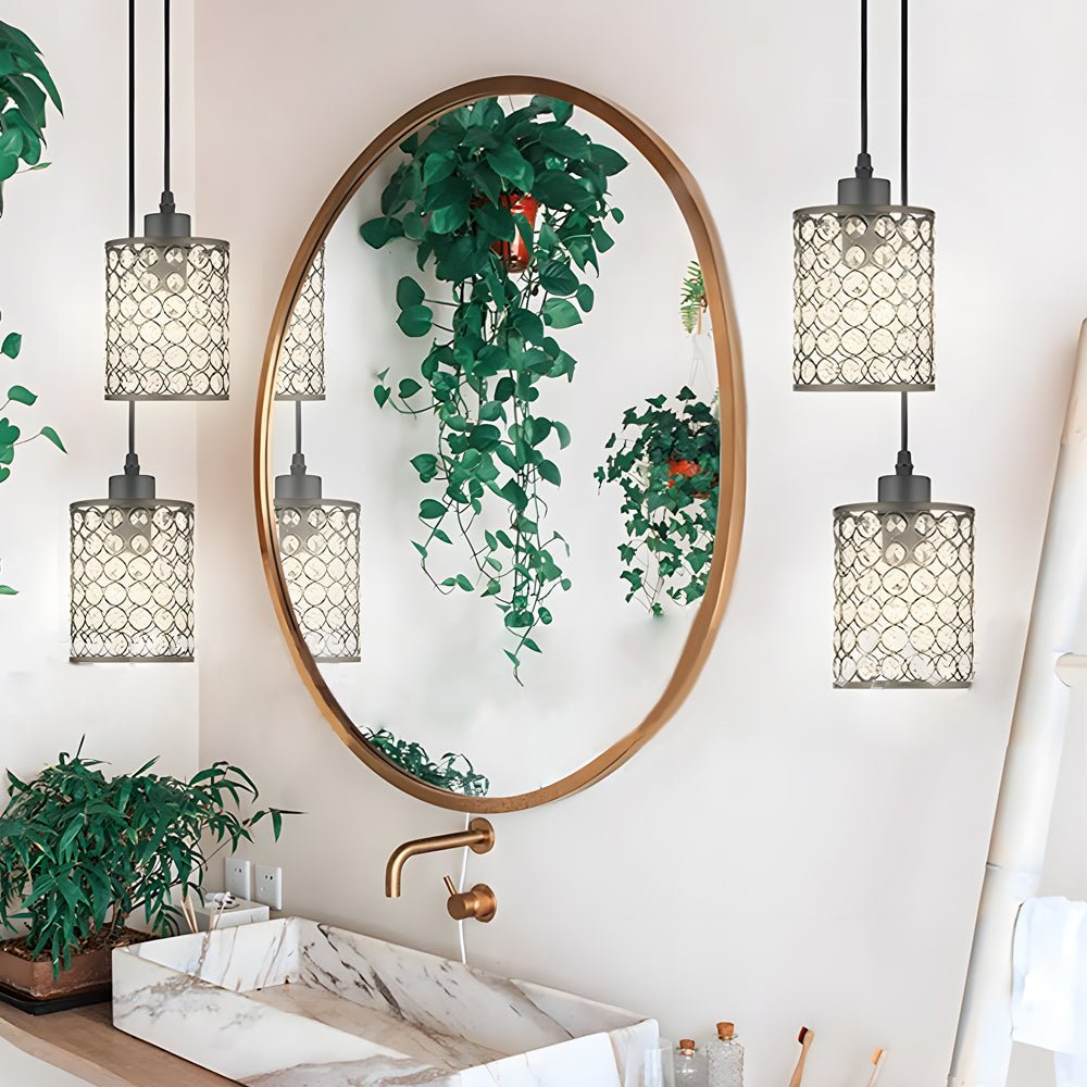 ALDERSON CRYSTAL TUBE PENDANT LIGHTING SET