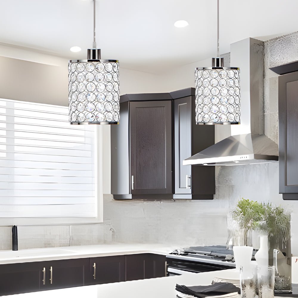 ALDERSON CRYSTAL TUBE PENDANT LIGHTING SET