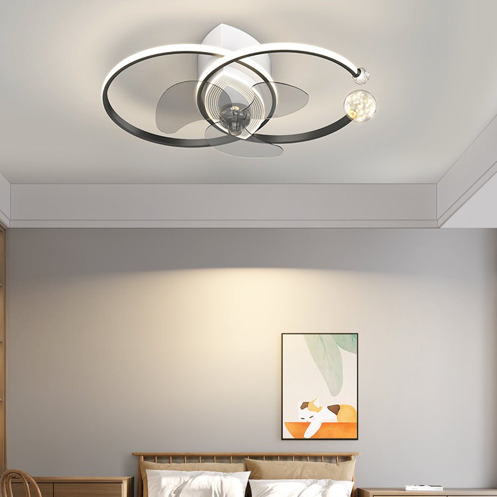 FENWICK TWILIGHT 3-STAGE DIMMABLE CEILING FAN WITH INTEGRATED LIGHTING
