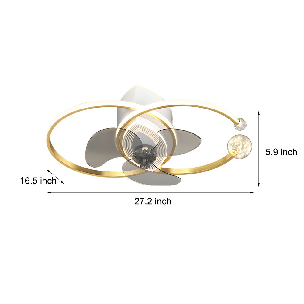 FENWICK TWILIGHT 3-STAGE DIMMABLE CEILING FAN WITH INTEGRATED LIGHTING