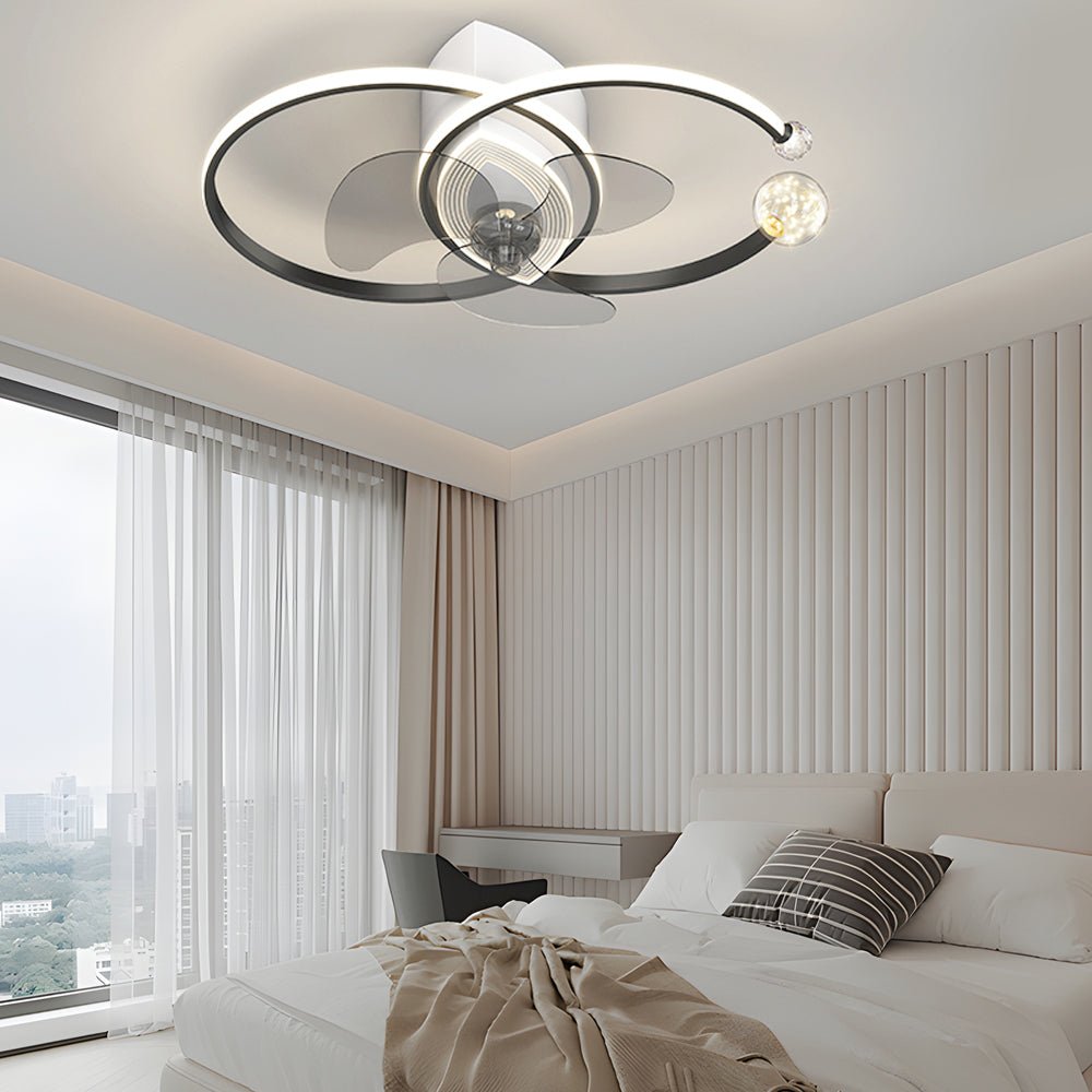 FENWICK TWILIGHT 3-STAGE DIMMABLE CEILING FAN WITH INTEGRATED LIGHTING