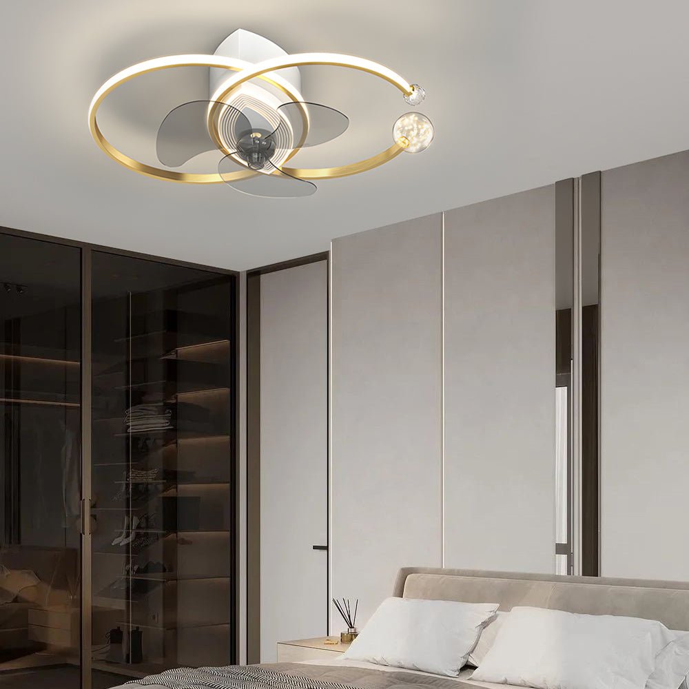 FENWICK TWILIGHT 3-STAGE DIMMABLE CEILING FAN WITH INTEGRATED LIGHTING