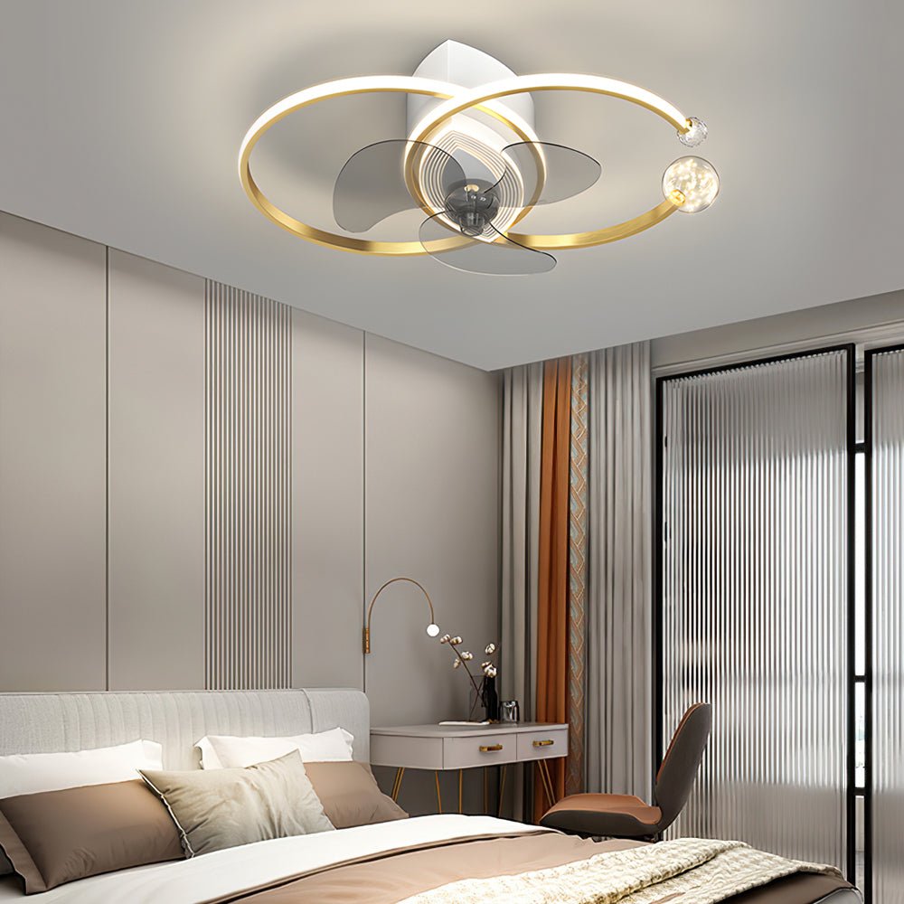 FENWICK TWILIGHT 3-STAGE DIMMABLE CEILING FAN WITH INTEGRATED LIGHTING