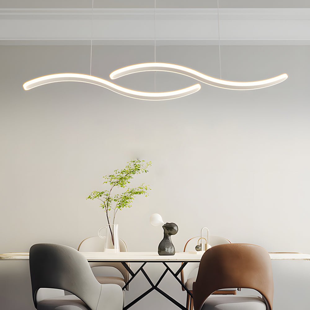 WINTHORPE DOUBLE WAVE LED DINING LIGHT WITH TRIPLE DIMMING OPTIONS