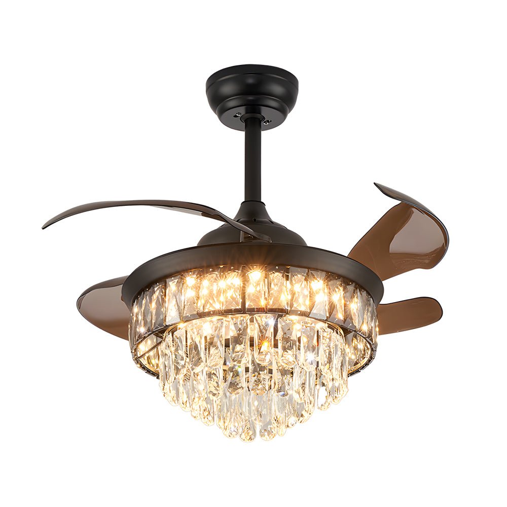WINTERBORNE 20-INCH ONYX HARMONY CEILING FAN WITH ILLUMINATED CRYSTALS