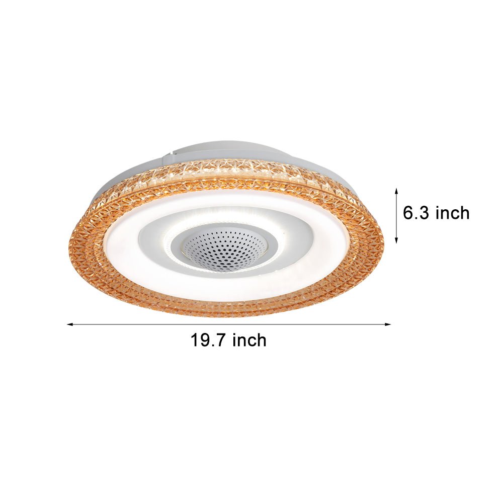 WHITBY WHIRL 20-INCH BLADLESS CEILING FAN WITH REMOTE CONTROL & DIMMABLE LED LIGHTING
