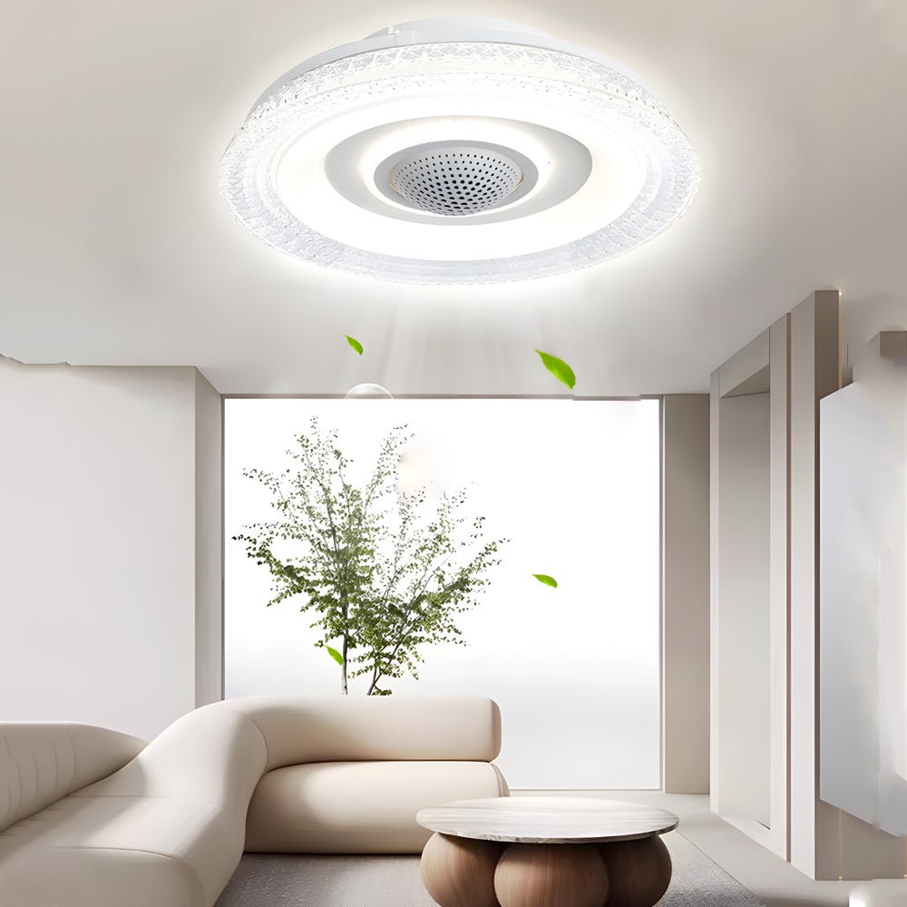 WINDSOR BREEZE 20-INCH BLADLESS CEILING FAN WITH SMART REMOTE AND DIMMABLE LED LIGHTING