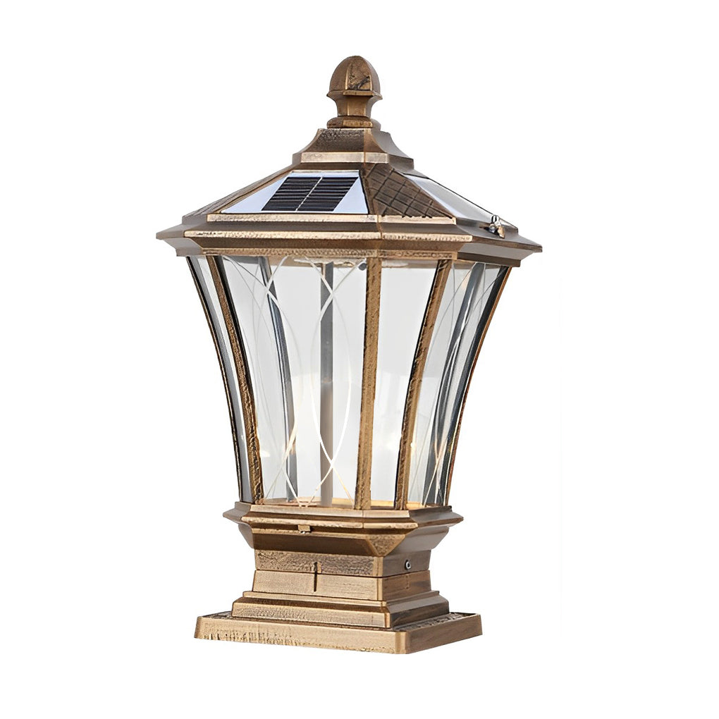 WINDSOR SOLAR-CHARGED FENCE POST LANTERNS WITH REMOTE ILLUMINATION