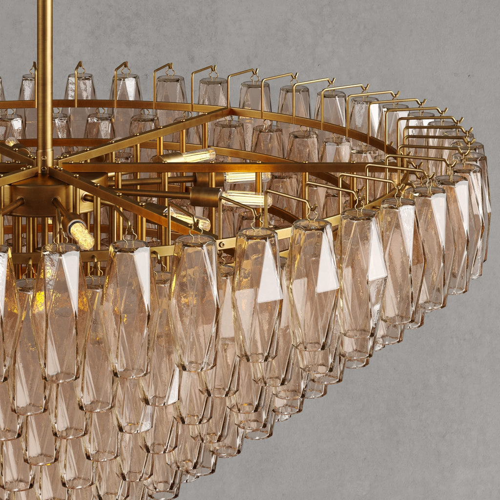 VERDANT MIST TIERED GLASS CEILING LANTERN