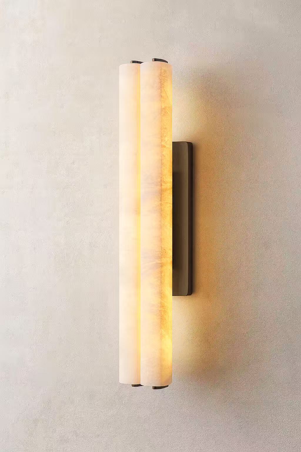 VALLONNE FROSTED GLASS TWIN WALL LIGHT