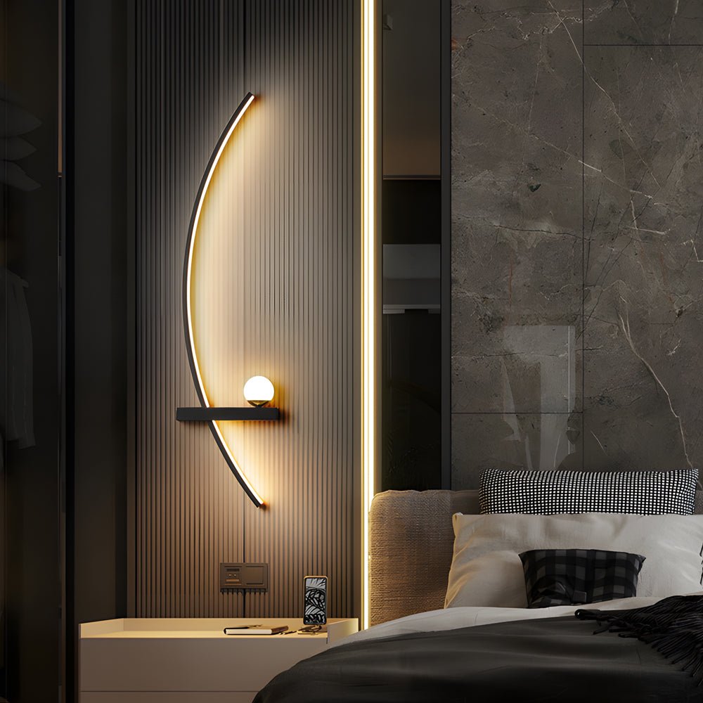 WINDSOR CURVED LED WALL LIGHT WITH TRIPLE DIMMING OPTIONS