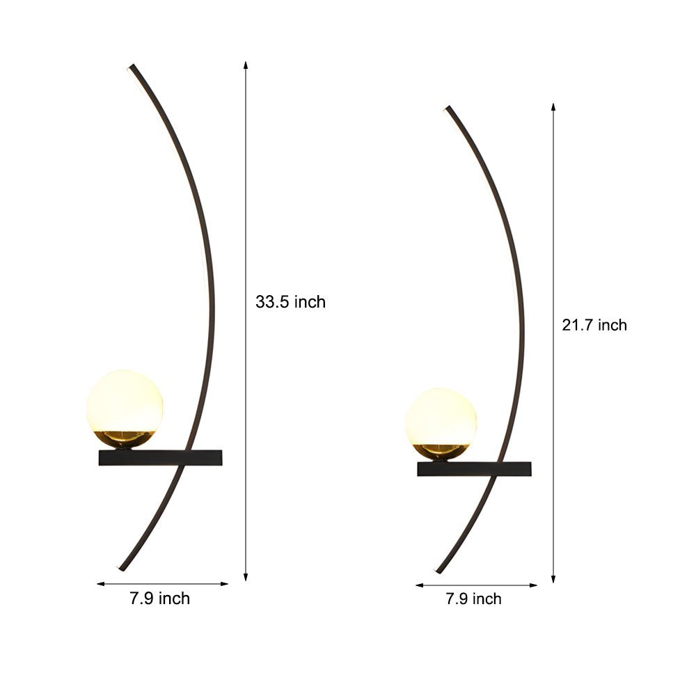 WINDSOR CURVED LED WALL LIGHT WITH TRIPLE DIMMING OPTIONS
