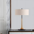WINTHROP BRASS AND ESPRESSO BRONZE CONTEMPORARY TABLE LANTERN