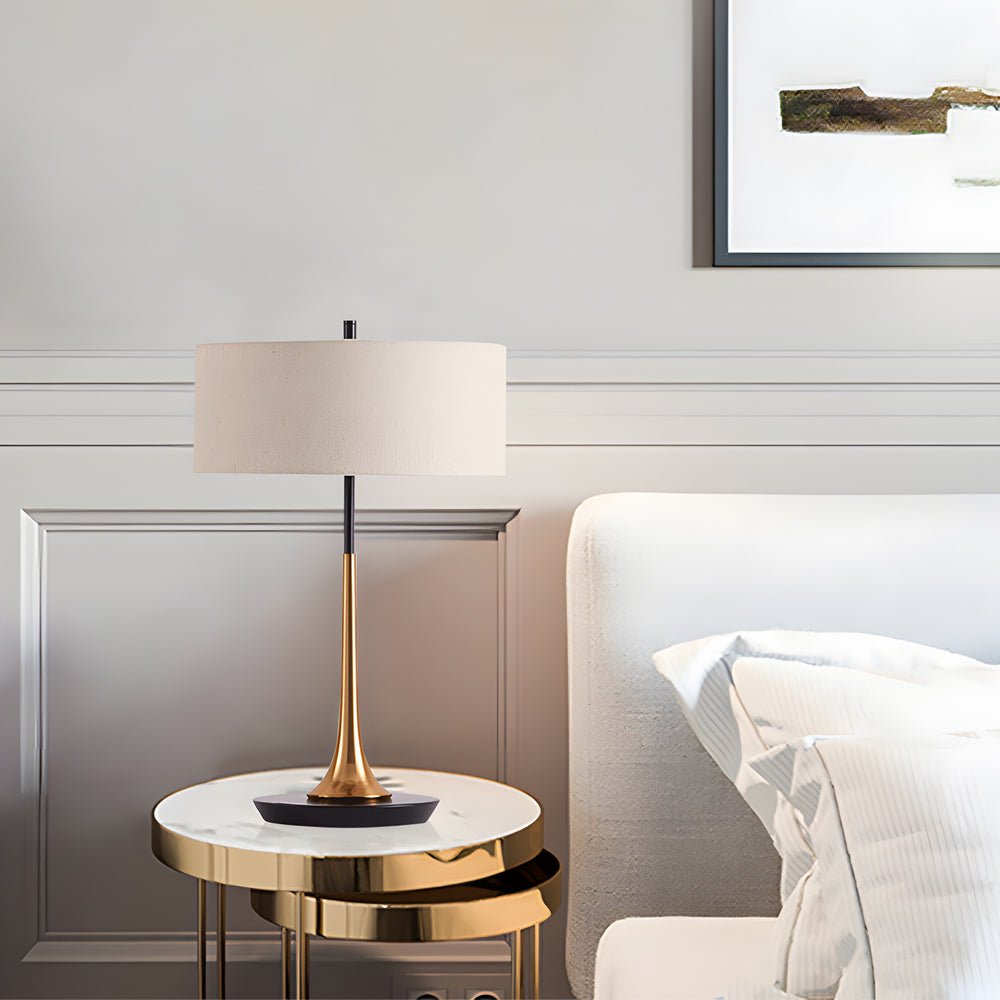 WINTHROP BRASS AND ESPRESSO BRONZE CONTEMPORARY TABLE LANTERN