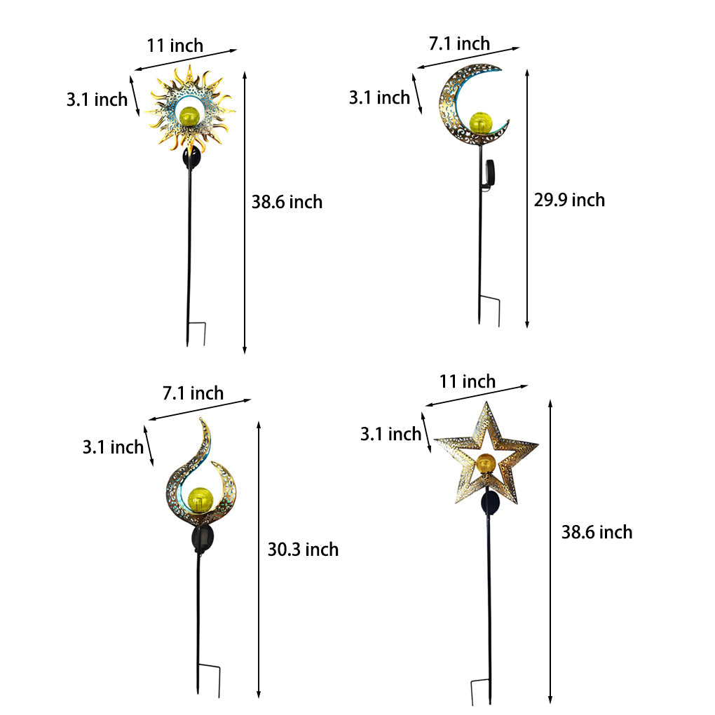 ASTRAL EMBER SOLAR GARDEN LANTERN WITH CELESTIAL PROJECTION