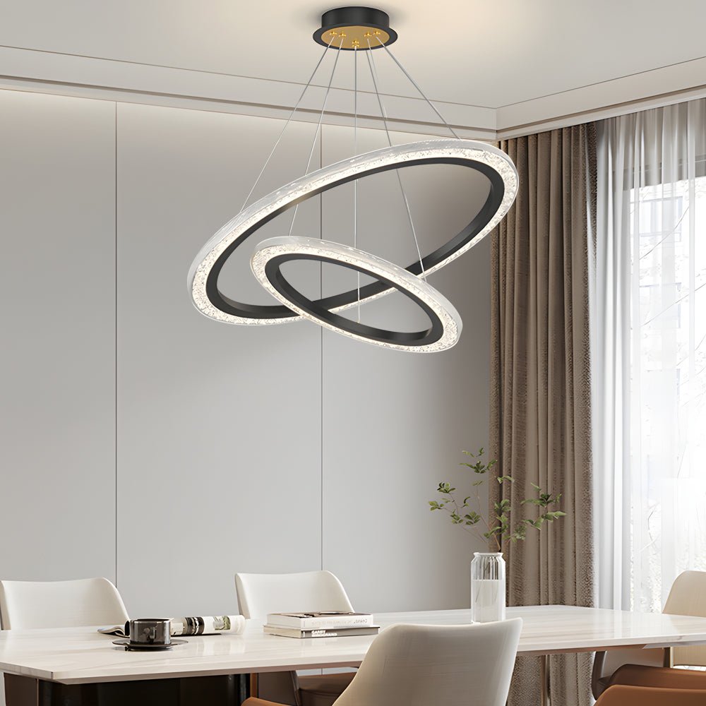 WINTHROP TRIPLE RING DIMMABLE HANGING CHANDELIER