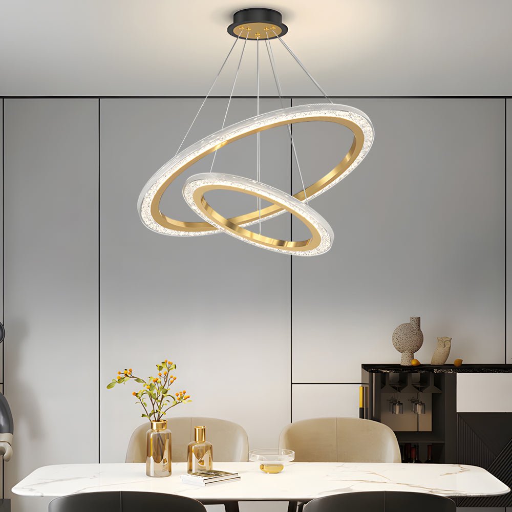 WINTHROP TRIPLE RING DIMMABLE HANGING CHANDELIER