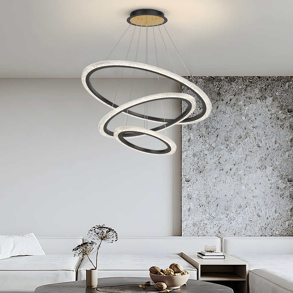 WINTHROP TRIPLE RING DIMMABLE HANGING CHANDELIER
