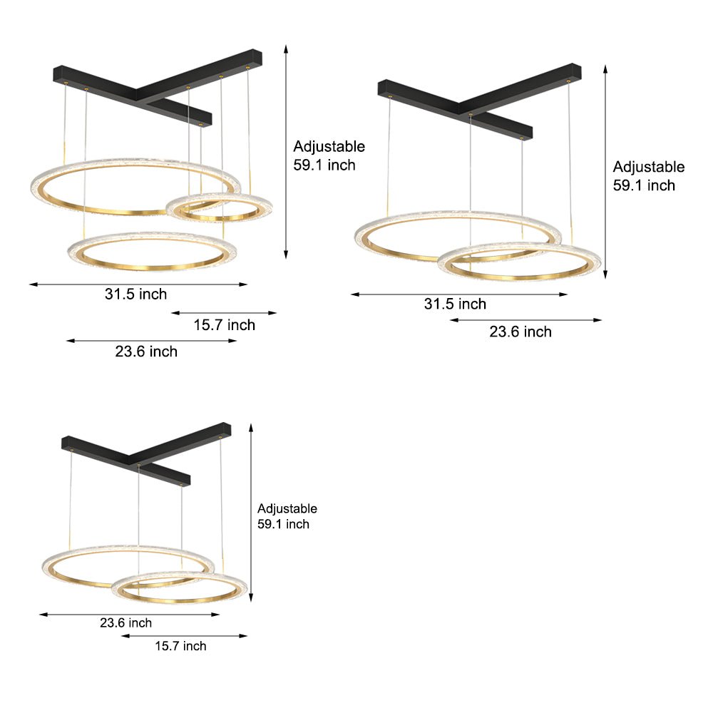 WINDSOR TRIAD DIMMER CEILING CHANDELIER