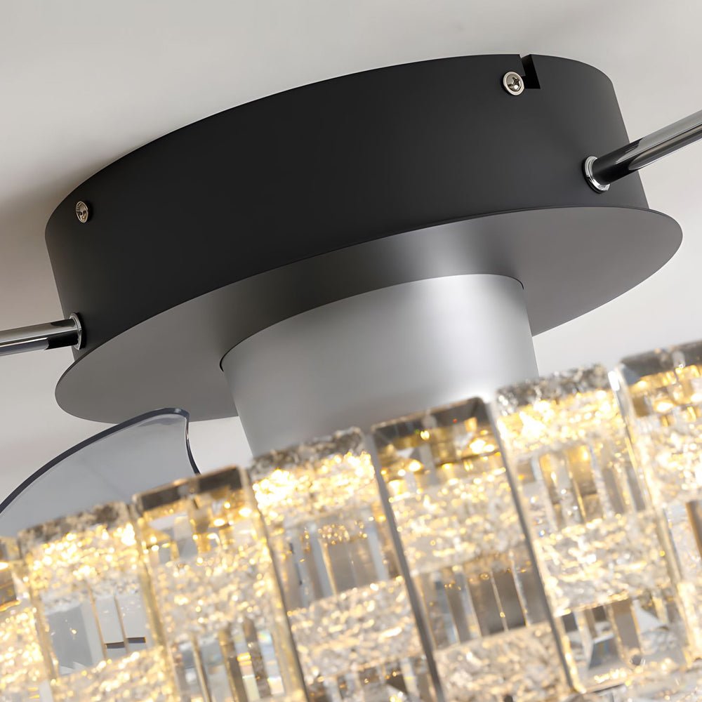 WINTHROP CRYSTAL ILLUMINATION SEMI-ENCLOSED CEILING FAN