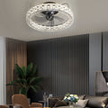 WINTHROP CRYSTAL ILLUMINATION SEMI-ENCLOSED CEILING FAN